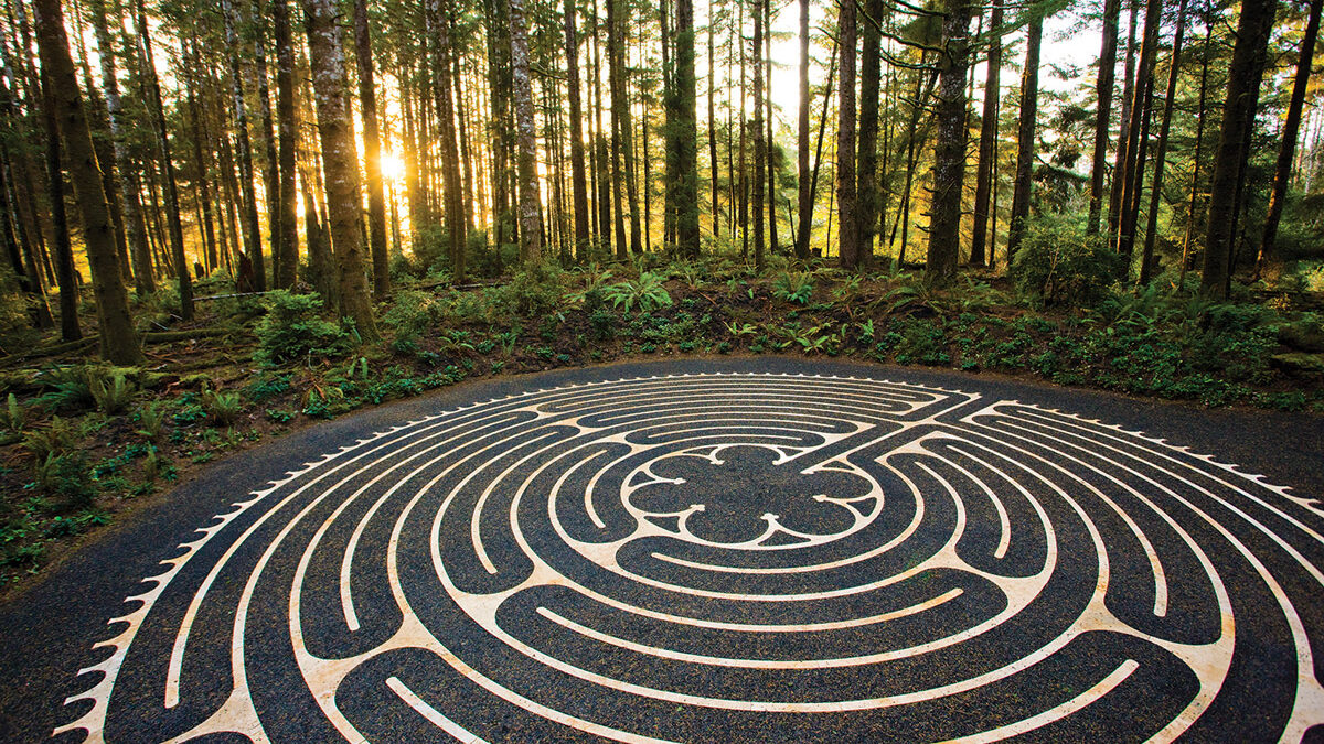 Forested meditation circle
